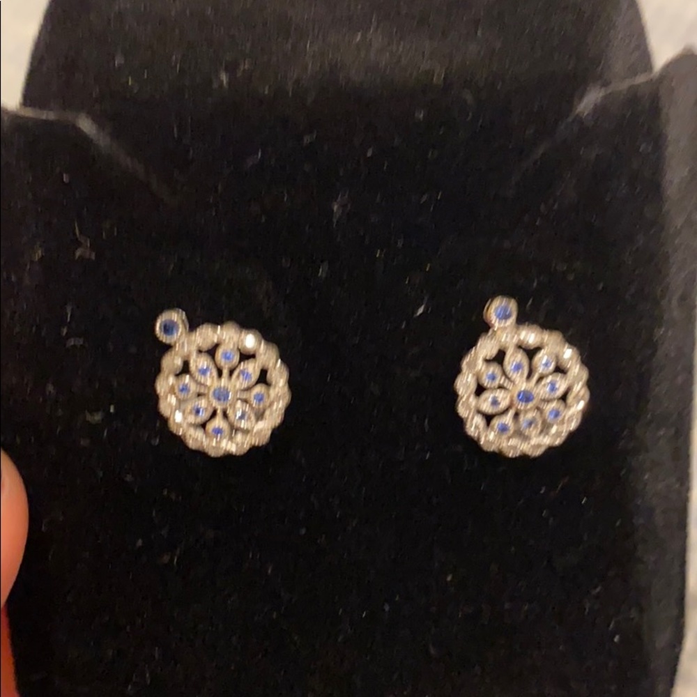 Beautiful crystal costume earrings